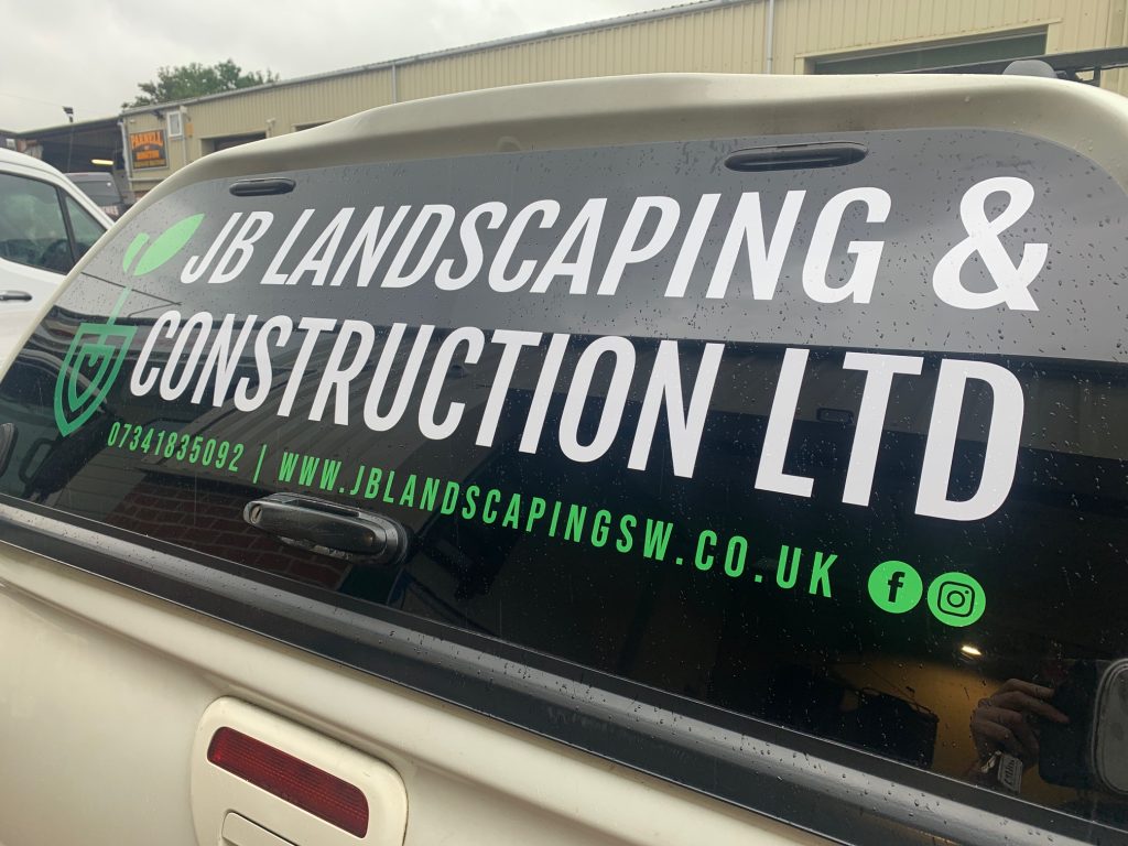 JB Landscaping Window Graphics